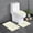Beige, variant on 3 Piece Bathroom Rugs Set Flannel Non-Slip U-Shaped Mat For Toilet Absorbent Soft Bath Mat For Master Bath Kids Guest Suite Beige