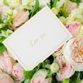 thumbnail image 4 of Uxcell 40 Pcs  "Love You" Table Place Cards White Gold Line Frame 5.6x3.8 Inch Foldable Blank Fillable Cardstock Greeting Cards for Table Setting, 4 of 6