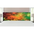 thumbnail image 1 of Outer Space Headboard, North American and Pelican Nebula Gas Cosmic Planetary Object in Outer Space, Upholstered Decorative Metal Bed Headboard with Memory Foam, King Size, Orange Green, by Ambesonne, 1 of 4