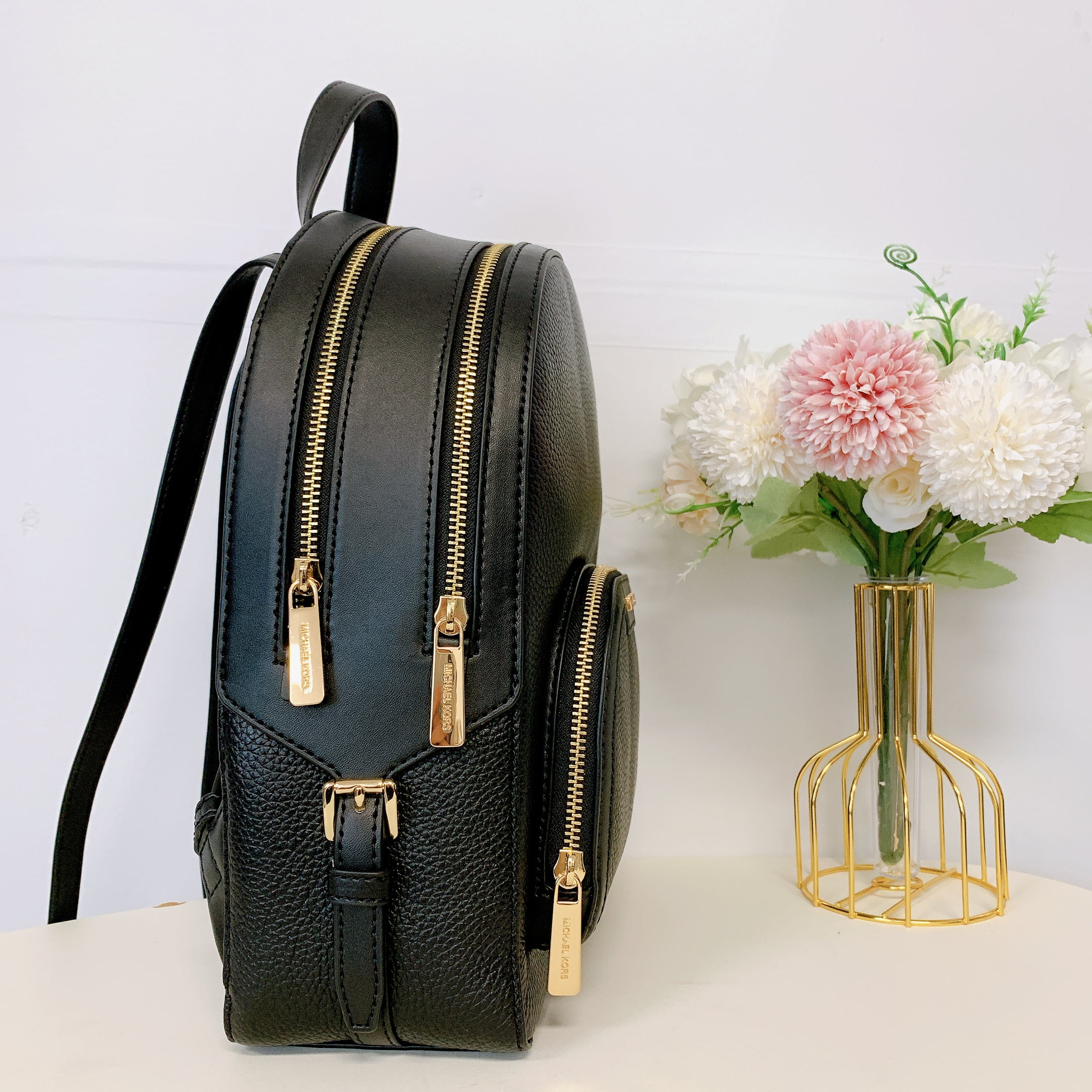 Michael Kors Bags | Michael Kors Jaycee Medium Zip Packed Backpack Light Powder Blush | Color: Gold/Pink | Size: Os | Walletsandbags's Closet