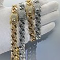 thumbnail image 3 of 2023 Nueva cadena cubana con diamantes 12mm collarHiphop pulsera de cadena cubana Collar de hombre, 3 of 4