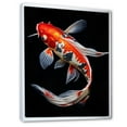 thumbnail image 2 of Designart "Coral Kois Fish Vibrant painting II" Animals Floater Framed Canvas Print, 2 of 7