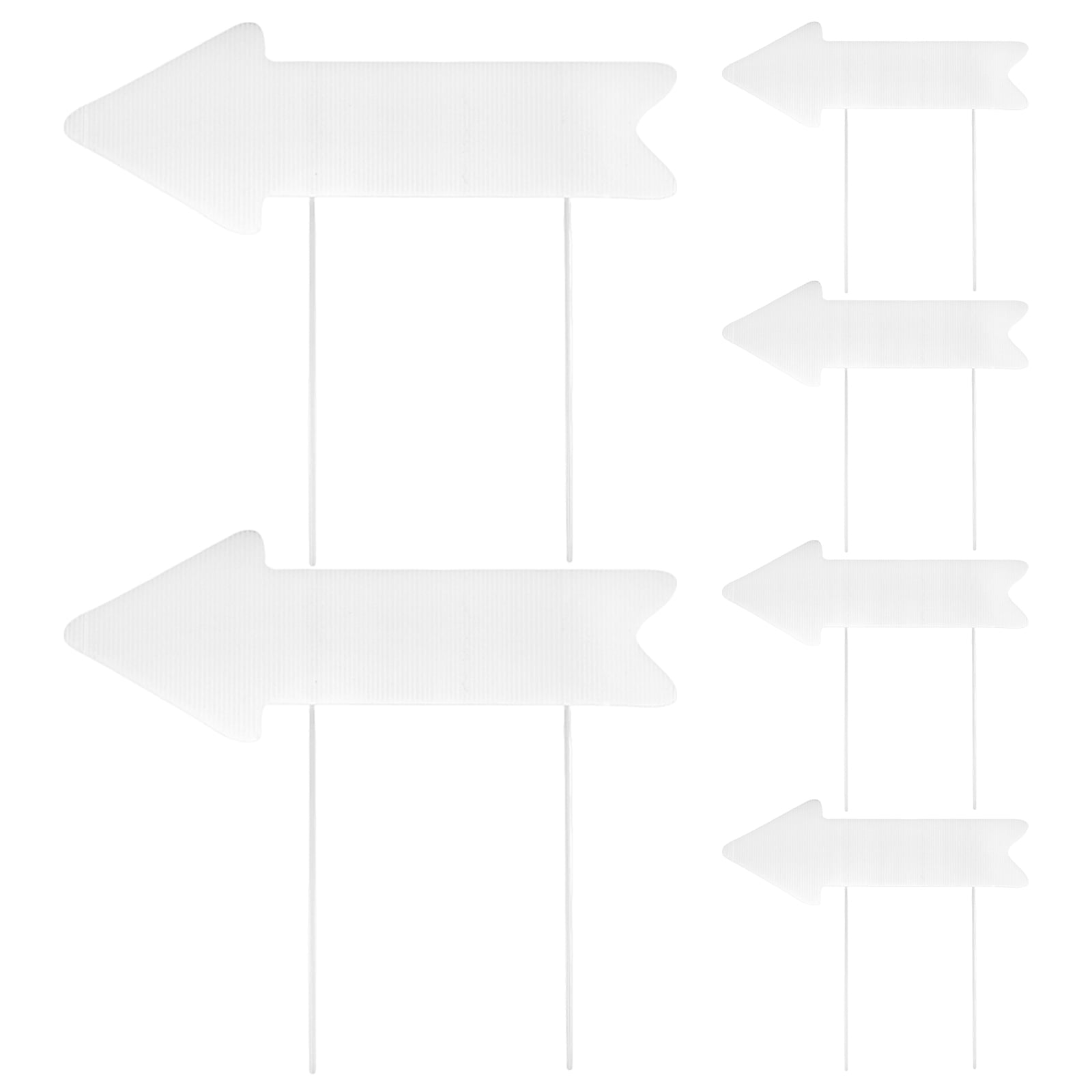 BESTYASH 6Pcs Blank Arrow Yard Signs with Stakes for DIY Parking and Party Guidance