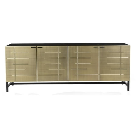 Balthazar 4-Door Sideboard in Modern Light Gold Finish on Iron