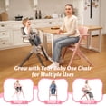 thumbnail image 5 of Babyeap 4in1 Convertible Baby High Chair, Transitions from Baby to Adult Stool, 8-Level Adjustable, Foldable, Removable Tray, Gray, 5 of 13