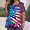 thumbnail image 2 of successthop Independence Day Womens T Shirt Flags Plus Size USA Birthday Tunic Tops Casual Shirts Crewneck Clothes XL, 2 of 5