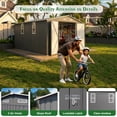 thumbnail image 2 of Easmvetaln 10x12FT Metal Outdoor Storage Shed with Two Windows, Garden Tool Shed for Backyard Patio (Gray), 2 of 10