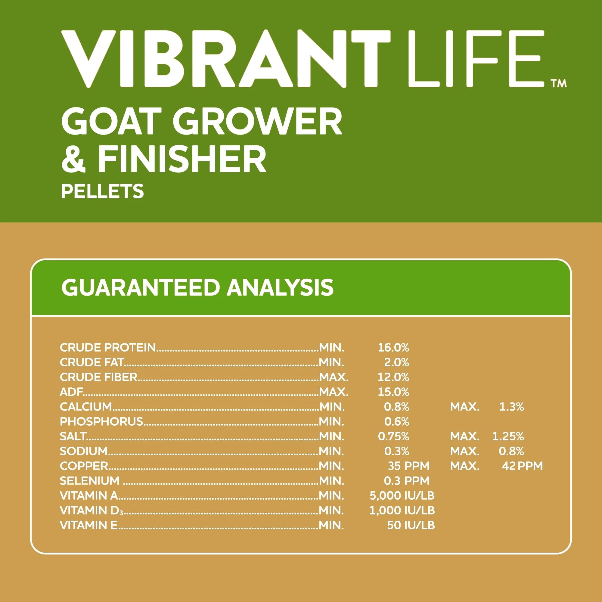 (2 pack) Vibrant Life Goat Grower & Finisher Pellets, 40 lb Bag