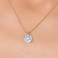 thumbnail image 3 of Gem Stone King 14K Yellow Gold White Moissanite Pendant Necklace for Women | 4.00 Cttw | Gemstone Birthstone | Round 10MM | With 18 inch Chain, 3 of 7