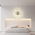 thumbnail image 2 of Modern Firework Crystal Chandeliers Sputnik Chandelier Light Fixture Dandelion Pendant Lighting for Dining Room, Bedroom, Kitchen, Living Room(16-Light, Silver), 2 of 6