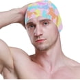 thumbnail image 3 of FYBTO Casquette de Natation Licorne Seamless Pattern Rose Unisexe Adulte FYBTO Polyester, 3 of 4