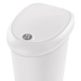 thumbnail image 4 of Sterilite 12.6 Gallon Locking StepOn Wastebasket, White (2 Pack) 10738002, 4 of 5
