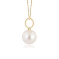 thumbnail image 2 of ANGARA Classic Freshwater Cultured Pearl Solitaire Pendant in 14K Yellow Gold for Women | June Birthstone, Birthday, Anniversary, Jewelry Gift for Women | Pearl Necklace, 2 of 5
