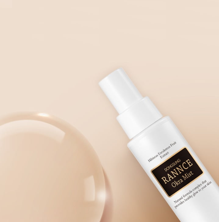 Dongsung Rannce Okra Mist for Face Skin that provides Nutrition and Softness to the Skin with Abelmoschus Manihot Flower Extract and Helps to Hydrate Skin with Okra Fruits Extract.- 3.38 fl oz (100ml)