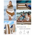 thumbnail image 5 of Modern Brown Beach Towels Oversized Super Absorbent, Boho Contemporary Geometric Striped Lightweight Bath Towel Quick Dry Sets For Bathroom/Pool/Rv Camping/Beach Play/Gym Room/Picnic 30"x60", 5 of 8