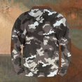 thumbnail image 6 of Men's Fashion Casual Half Zip Camouflage Sweatshirt, Loose Fit Long Sleeve Hoodie, Military Style Streetwear for Outdoor, Christmas, Fall Winter, Hiking and Camp,Brown,3XL, 6 of 7