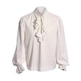 thumbnail image 1 of Camisa Masculina Bbalizko Pirata Estilo Vampiro Renacentista Victoriano Steampunk Gótico Blanco, 1 of 3