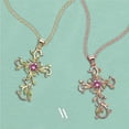 thumbnail image 4 of Minnieouse 3 Pieces Believe In God Jewelry Flowers Pendants Earring Set Rhinestone Gifts Necklace for Girlfriend Wife Mother Ropa, zapatos y accesorios Miscelánea No.1 Minnieouse AP006277-01, 4 of 6
