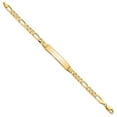 thumbnail image 2 of 14k Yellow Gold Bracelet ID Figaro 7 mm in Flat Link, 2 of 4