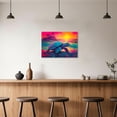 thumbnail image 2 of Tropical Sea Turtle Wall Art Theme Sunset Ocean Scene Wall Decor Modern Beach Canvas Painting Prints Artwork Home Decor Framed for Living room Bathroom Office, 2 of 8