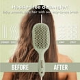 thumbnail image 2 of TADA Natural Beauty Hair Brush Detangler for Curly, Thick, Wavy, and Thin Hair - Ventilation Holes for Quick Drying and Styling, Detangler Brush for Women, Men, Kids (4 Colors) (Green), 2 of 5