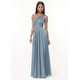 thumbnail image 3 of Vestido de dama de honor deamify, cintura larga tipo imperio, gasa salvia, 3 of 7