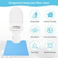 thumbnail image 6 of Trianu 12Pcs Disposable Toilet Mats, 20x22inch Absorbent Toilet Floor Protector, Around The Toilet Pee Mat for Bathroom Floor Urine, Non Slip U Shaped Toilet Commode Pads,Bllue, 6 of 8