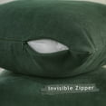 thumbnail image 2 of 3S Brother's Solid Color Cushion Cover Velvet Look Home Décor Throw Pillow Case with Invisible Zipper Set of 2 Pieces for Chair Couch Bedroom & Livingroom Décor Pillowcase - Dark Green 12"x12" Each, 2 of 9
