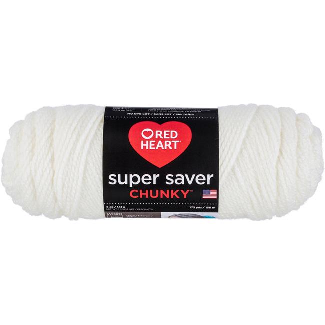 Red Heart Super Saver Yarn-Soft White - Walmart.com