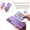 thumbnail image 4 of ELEHOLD Case for Samsung Galaxy A05, Slim Magnetic Wallet Case with Ring Stand Credit Card Holder,Purple, 4 of 7