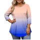 thumbnail image 1 of Camiseta de Cuello Redondo de Manga 3/4 de Impresión Casual para las Mujeres Camiseta de Cuello Redondo de Manga Larga de Tamaño Grande para las Mujeres, 1 of 6