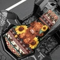 thumbnail image 3 of Renewold Heavy Duty ATV Seat Cover 25x10 Inch Polyester Fabric Four Wheeler Seat Cover Waterproof & Tear Resistant for Polaris Sportsman, American Tribal Highland Cow Sunflower Claret, 3 of 7