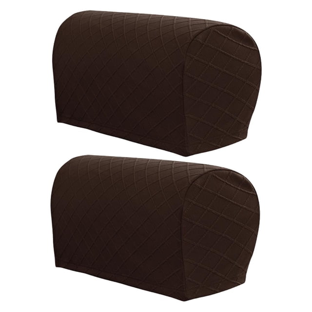 1 par de fundas de tela para reposabrazos, antideslizantes, para sofá, sillón Café oscuro