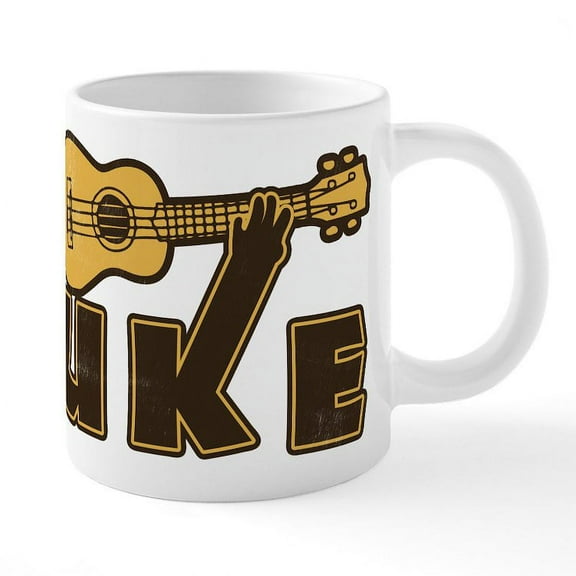 CafePress - Uke - 20 Oz White Ceramic Mega Mug