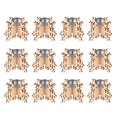 thumbnail image 1 of 12pcs Christmas Snowflake Shape Candle Holders Wooden Decorative Candlesticks, 1 of 9