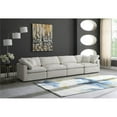 thumbnail image 2 of Pemberly Row Modern / Contemporary Standard Cream Velvet Modular Sofa, 2 of 9