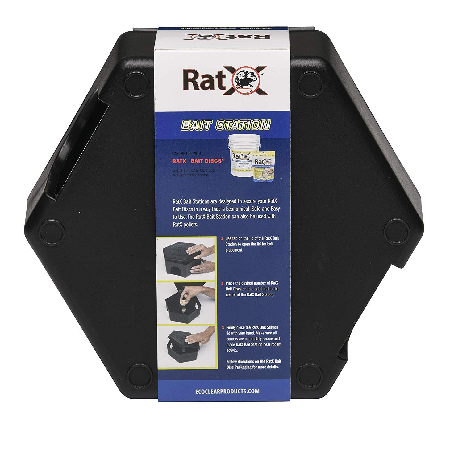 Lot Of 4 RatX EcoClear 620301 Rodent Bait Station Weatherproof Rat Or Mouse Box 