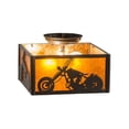 thumbnail image 3 of Meyda Tiffany 23987 Motorcycle 2 Light 14-1/2" Wide Flush Mount Ceiling Fixture - Bronze, 3 of 5