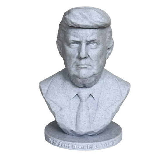 3D Marble Bust of Donald Trump – Museum-Quality, Made in the USA