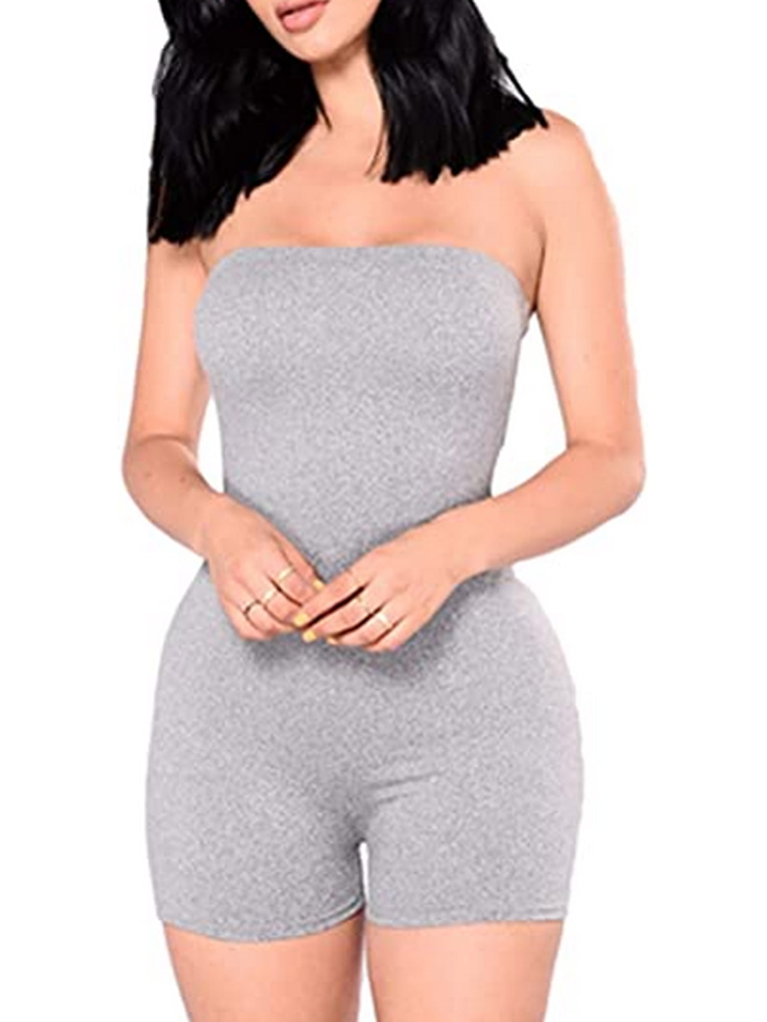 strapless shorts playsuit