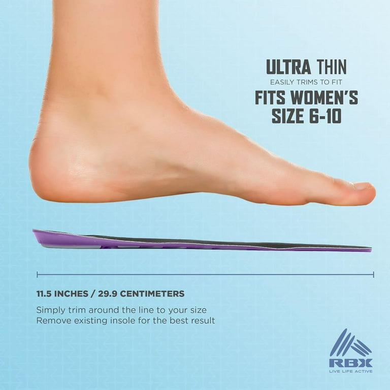 RBX Massaging Sport Gel All Day Comfort Insoles, Full Length