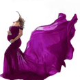thumbnail image 1 of Vestido largo de maternidad con hombros descubiertos para fotografía de mujeres embarazadas Vestidos fotográficos A--Púrpura-Código de producto 50870 Púrpura, 1 of 2