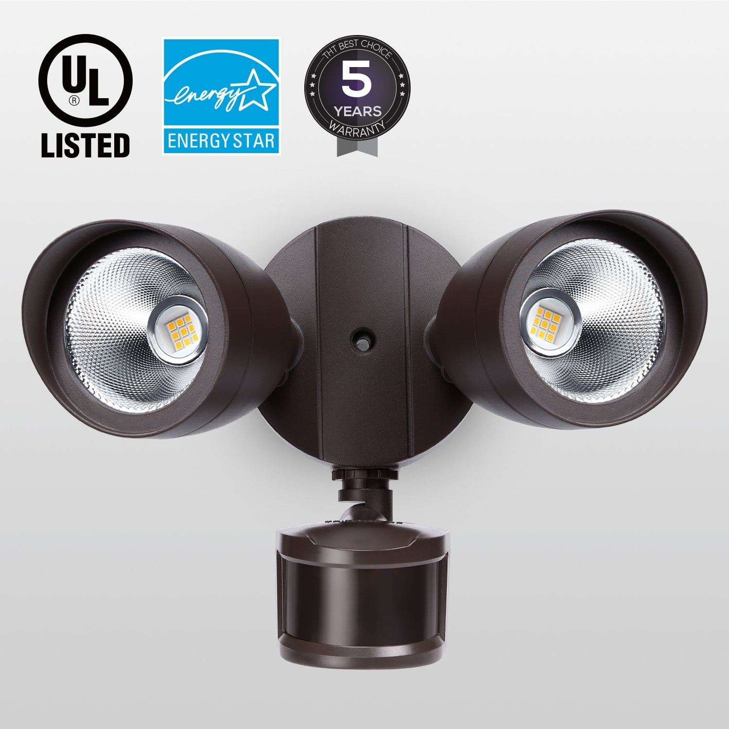 Leonlite 20w Dual Head Motion Activated Led Outdoor Security
