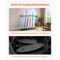thumbnail image 2 of KFFKFF 5-Tier Vertical Surfboard Rack for Storage and Display, Adjustable Metal Organizer with Sponge Padding, Wall-Mounted Holder for Surfboards, Snowboards, and Kiteboards, 2 of 9