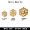 thumbnail image 2 of D20 20 Sided Gaming Gamer Dice Critical Role Wood Buttons for Crochet Knitting Sewing DIY Craft - Various Sizes (8pcs), 2 of 7