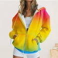 thumbnail image 2 of Viikei Zip Up Hoodies for Women Sweatshirt for Women Women's Casual Printed Zippered Long Sleeved Hooded Sweatshirt Jacket Top, 2 of 3
