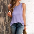 thumbnail image 4 of Byworldtasic Tank Tops for Women Flowy Sleeveless Top Open Back Criss Cross Tank Casual Summer Shirts, 4 of 8