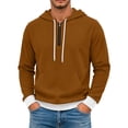 thumbnail image 4 of Frnrwgo Mens Hoodie Textured Knit Long Sleeve Loose Fit Casual Outdoor Top with Pockets, 4 of 4