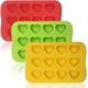 thumbnail image 1 of Moldes de silicona en forma de corazón, SourceTon 3 paquetes de 12 cavidades, molde de silicona en forma de corazón para de chocolate, gelatina, pudín, molde para hacer dulces (rojo, amarillo, verde), 1 of 5