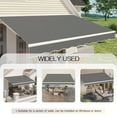thumbnail image 3 of AECOJOY 13' x 8' Manual Retractable Patio Awning,Outdoor Awning Retractable Sunshade Shelter in Gray, 3 of 8